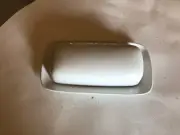 CRATE & BARREL WHITE PORCELAIN COVERED BUTTER DISH