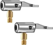 Bewudy 2pcs Lock On Air Chuck Tire Inflator Hose Adapter, Air Chuck Quick Connect Air-Chuck Tire Inflator Hose Adapter Valve Inflatable Valve for Portable Tires Pump