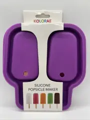 Silicone Popsicle Maker Tray (Sticks Included) Flexible by Kolorae - Purple NEW!