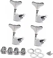 Vaguelly Replacement Tuning Pegs for Bass Guitars 4r Heads Heavy Duty Metal Silver Color by