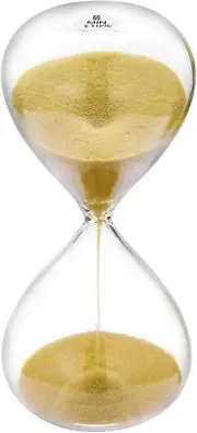 Suliao Hourglass 60 Minute Sand Timer: 5.1 Inch Gold Sand Clock Watch 60 Min, La