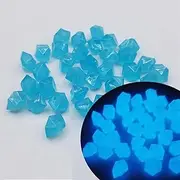 1200PCS（14×11MM） Glow in The Dark Pebble,Glowing Pebbles Plastic Stone Luminous Garden Pebbles Gravel Decoration for Garden Pathway Yard Aquarium Fish Tank (Size : Blue 2)