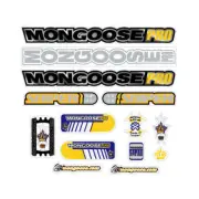 Mongoose - 2001 Sniper Silver Yellow for chrome frame - Decal set - old school b