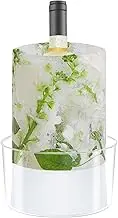 Ice Mold Wine Bottle Chiller,DIY Acrylic Ice Bucket for Cocktail Bar Party Wedding Festival Halloween Chirstmas Holiday Champagne Wine Whisky Beer Drink for Any Theme or Season,1 Pack