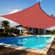 Sun Shade Sail Rectangle UV Block Top Canopy Cover Garden Pool Outdoor Red