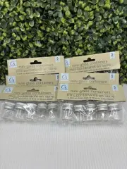 Mini Glass Clear Container Metal Top Craft Bottle Storage Jar 30 Pieces .16oz