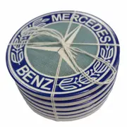 Kitchen Cork Backed Ceramic Coasters Mercedes Set 6 Vehicle