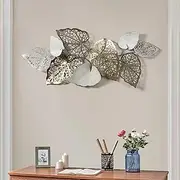 Metal Wall Art, Wall Decoration Creative Wall Pendant Living Room Dining Room Handmade Wrought Iron Three-Dimensional Mural Sculptures Home Decor