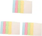 OHPHCALL 3sets Loose Leaf Paper for Planner 6 Hole Punched A5 Refill Paper College Ruled 5 Colors Ideal for Ring Planner 100sheets*3
