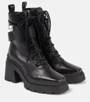 [Jimmy Choo] Jimmy Choo Noemi 80 leather combat boots AU 12 black