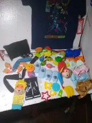 Toy & Child Care Bundle for Infants & young kids Rattles, pacifiers, bows, wipes