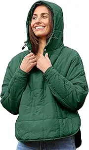 [AMEBELLE] Women's Oversized Hooded Puffer Jacket Quilted Lightweight Winter Warm Pullover Padded Hoodies Coat
