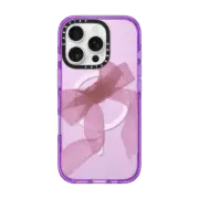 iPhone 16 Pro Impact Case MagSafe Compatible Pink Organza Ribbon