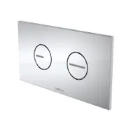 Caroma Chrome Invisi II Round Dual Flush Plate and Buttons
