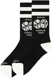 [American Socks] Good Luck Half Leg Socks, Sports Socks, One Size, 36 to 46 EU, Funny Socks Vegan Friendly, Printed Socks, Antibacterial Material, Happy Socks, Graphic, graphic, Einheitsgröße Tall