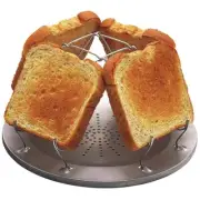 4 Slice Toaster Rack Camping Bread Toast Tray Gas Stoves Cooker Outdoor BBQ NEW