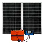 【太陽能百貨】V-19 太陽能24V鋰鐵電池100AH發電系統 監視器 攝影機 戶外發電系統 獨立發電 緊急備電