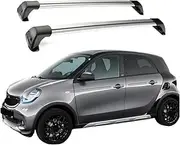 2 Pcs Compatible for Benz Smart Four 4-Door 2016-2019 Roof Bar Car Special Aluminum Alloy Belt Lock Led Shooting Corss Rack