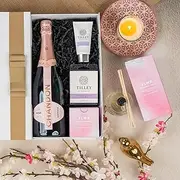 Chandon Rose Sparkling Wine Indulgence Hamper - Exquisite Chandon Rose NV, Tasmanian Lavender Hand Cream, Sugared Rose Candle & Diffuser, and Soy Melts - Perfect Luxury Special Occasions