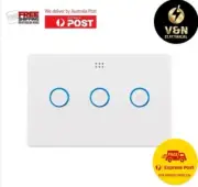 DETA White Gloss Grid Connect Smart Single Fan Speed Controller With Touch Light