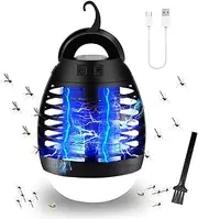 Bug Zapper Outdoor Mosquito Killer Lamp Portable Bug Zapper Rechargeable Camping Bug Zapper IP66 Waterproof Cordless Bug Zapper for Tent, Camping Accessories, Camping Gear Must Haves