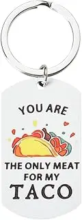 [yaozeio] Funny Taco Keychain for Hunsband Boyfriend Christmas Birthday Gifts from Girlfriend Wife Stocking Stuffers for Bf Hubby Anniversary Valentines Gift Key Chains