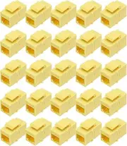 uxcell 25 Pack RJ45 Ethernet Coupler, Female to Female Cat6 Coupler Ethernet Extension Adapter Network Connector for Cat6/Cat5e/Cat5,Yellow