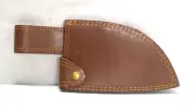 Bushcraft Cooking Guild Sheath Rustic Cleaver Brown Leather Serbian 12.5"