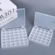 25/36pcs Household Sewing Machine Bobbin Box With Thread Bobbin Set Plastic B_$d