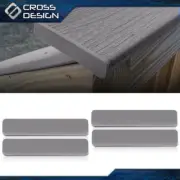 Dark Gray Composite Decking boards End Cap Set (4 pcs in One Package) 5.5”