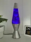 New dynamic Lava Lamp 37CM Silver Base / Blue Wax and Purple Liquid For Party