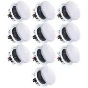 Vaiyer 200 Watts 6.5" 8 Ohm 2-Way Mid Bass Woofer Ceiling Speakers(Pack of 10)