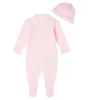 [Gucci Kids] Gucci Kids Baby GG cotton onesie and hat set M 18-24 pink