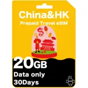 China & Hong Kong Prepaid Travel eSIM (Data Only)