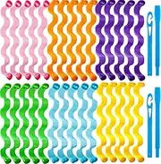 WILLBOND 30 Piece Set Heatless Spiral Curlers No Heat Hair Waver Spiral Curlers Rollers with 2 Styling Hooks for Most Hairstyles (25 cm)