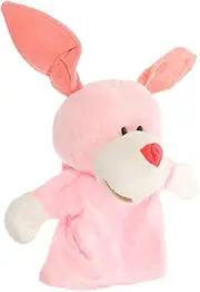 BESPORTBLE Plush Bunny Hand Puppet for Interactive Finger Puppet for Storytime Educational Play Lightweight and Portable Plush Animal Puppet Birthday Present