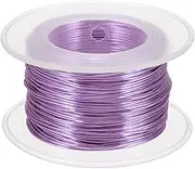 uxcell 20 Gauge / 0.8mm Anodized Aluminum Wire for Jewelry Craft Making, 100 Feet Bendable Flexible Wire for DIY Home Decor Gardening Sculpture, Light Purple