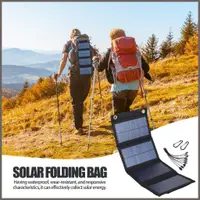 在飛比找蝦皮商城精選優惠-太陽能電池板折疊袋 IP65 防水太陽能電池板用於背包 US