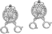 LALAFINA 2pcs Fashion Jewelry Layered Necklace Clasp in Copper Lightweight Sturdy for Layering Necklace Stackers