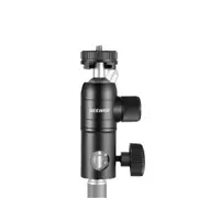 2 Pack Light Stand Mount Adapter with Cold Shoe and 1/4 Mini Ball Head Reversible Mount Plate