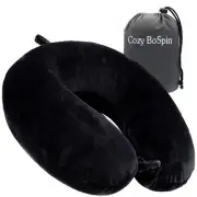 Memory Foam Travel Pillow- Portable Neck Support Pillow on Flights, Car, and ...