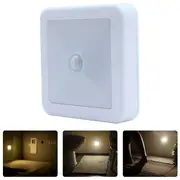 Battery Operated PIR Motion Sensor LED Cabinet Light Wall Night Lamp for Hallway Pathway Bedside 837 WARM WHITE