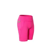 Women Performance Athletic Compression Shorts With Side Pocket Rose Red Activewear Shorts