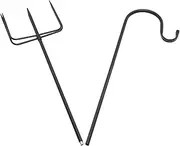 Sosoport Shepherd Hook Bird Feeder Bird Feeders for Outdoors Heavy Duty Hooks Garden Shepherd Hook Streetlamp Hanger Yard Hanging Hook Streetlamp Holder Hooks for Outdoor Iron
