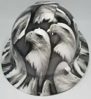 New Full Brim Hard Hat Custom Hydro Dipped BALD EAGLES. Free Shipping!