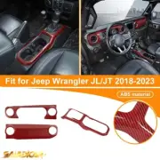 Console Dashboard Panel Cover Gear Shift Holder Trim For Jeep Wrangler JL JT 18+ (for: Jeep)
