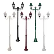 Paris GT-237 Post Light Twin Head 2090mm in Beige/Black/Burgundy/Green/White