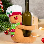 Gingerbread Tree Topper Decor Xmas Hugger Doll Wine Bottle Curtain Ornaments