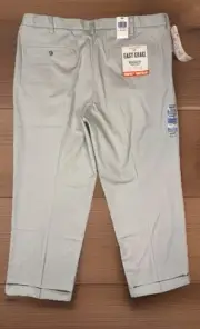 DOCKERS Easy Khaki Pants Relaxed Fit Pleated Fit Stretch Comfort Waistband 40x29