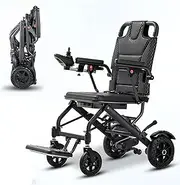 Lightweight Electric Wheelchair for Adults- only 23Lbs, Long Travel Range, Dual Motors, Foldable Power Wheelchairs for Seniors, Compact Motorized Wheel Chair All Terrain, Travel Size(20AH)